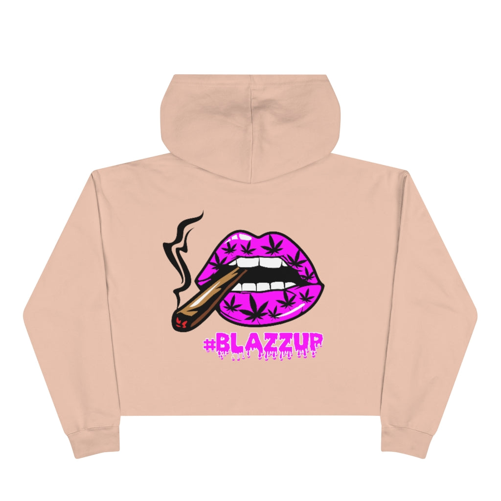 Purple #Blazzup Crop Hoodie