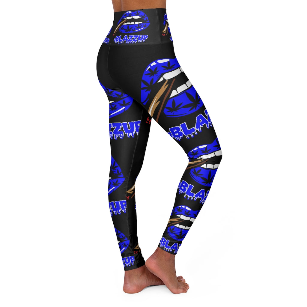 Blue High Waisted Yoga Leggings