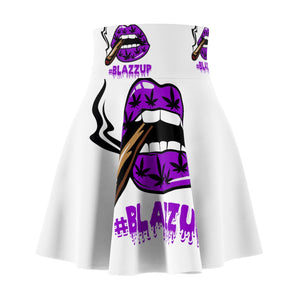 #Blazzup Purple Spooky Drip Women's Skater Skirt