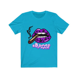 Purple #Blazzup Classy Drip white letter Unisex Jersey Short Sleeve Tee