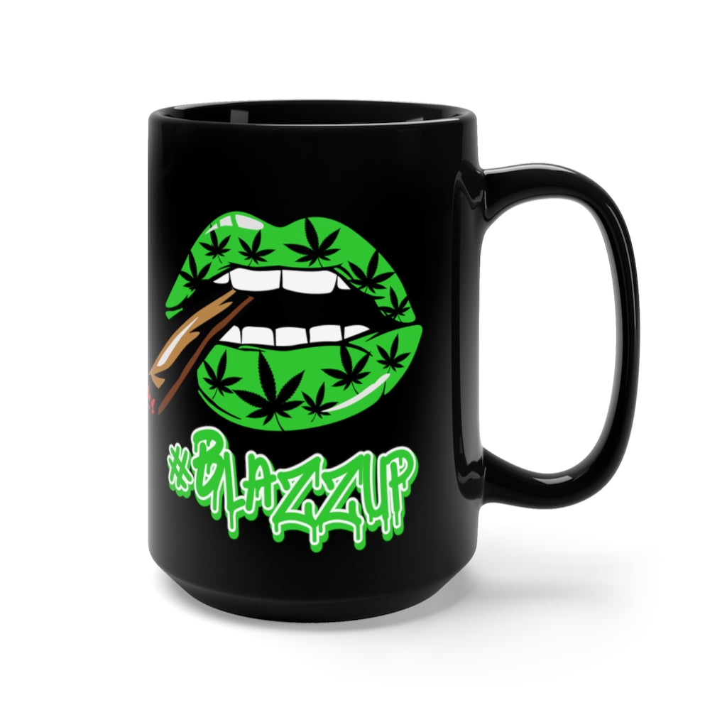 Green/Black Classy drip Mug 15oz