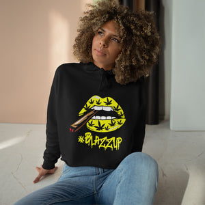 Classy drip yellow Crop Hoodie