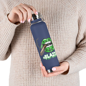 #Blazzup Spooky Drip green/white 22oz Vacuum Insulated Bottle