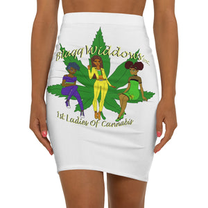 1st Ladies Of Cannabis Green Leaf Women's Mini Skirt