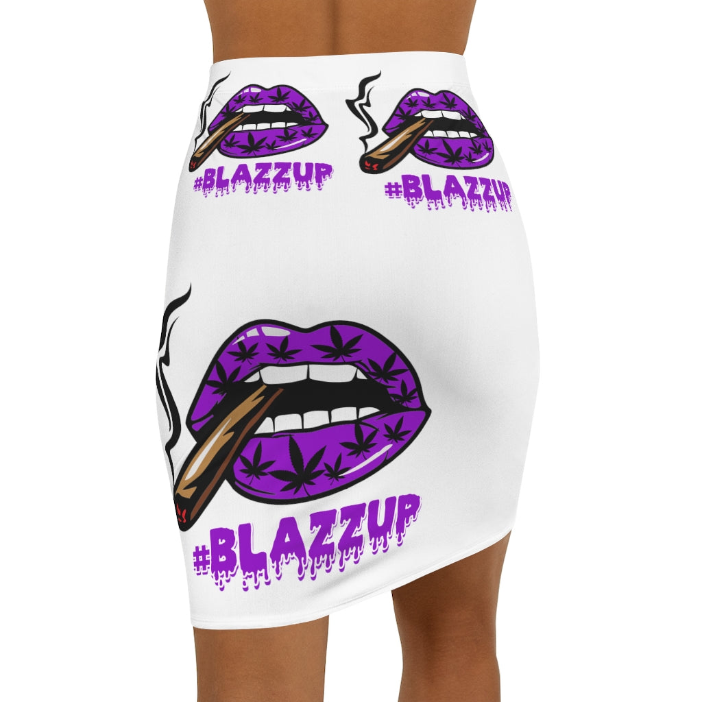 Purple #Blazzup Spooky Drip Women's Mini Skirt