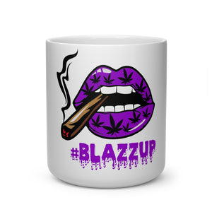 Purple #Blazzup Heart Shape Mug