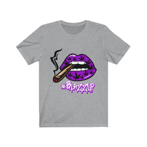 Purple #Blazzup Classy Drip white letter Unisex Jersey Short Sleeve Tee