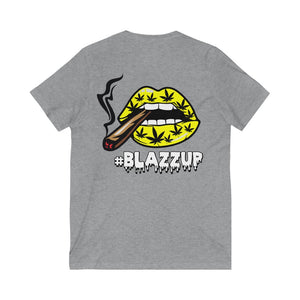 #Blazzup Yellow Spooky drip Unisex Jersey Short Sleeve V-Neck Tee