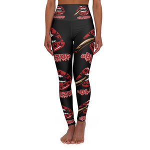 Red High Waisted Yoga Leggings