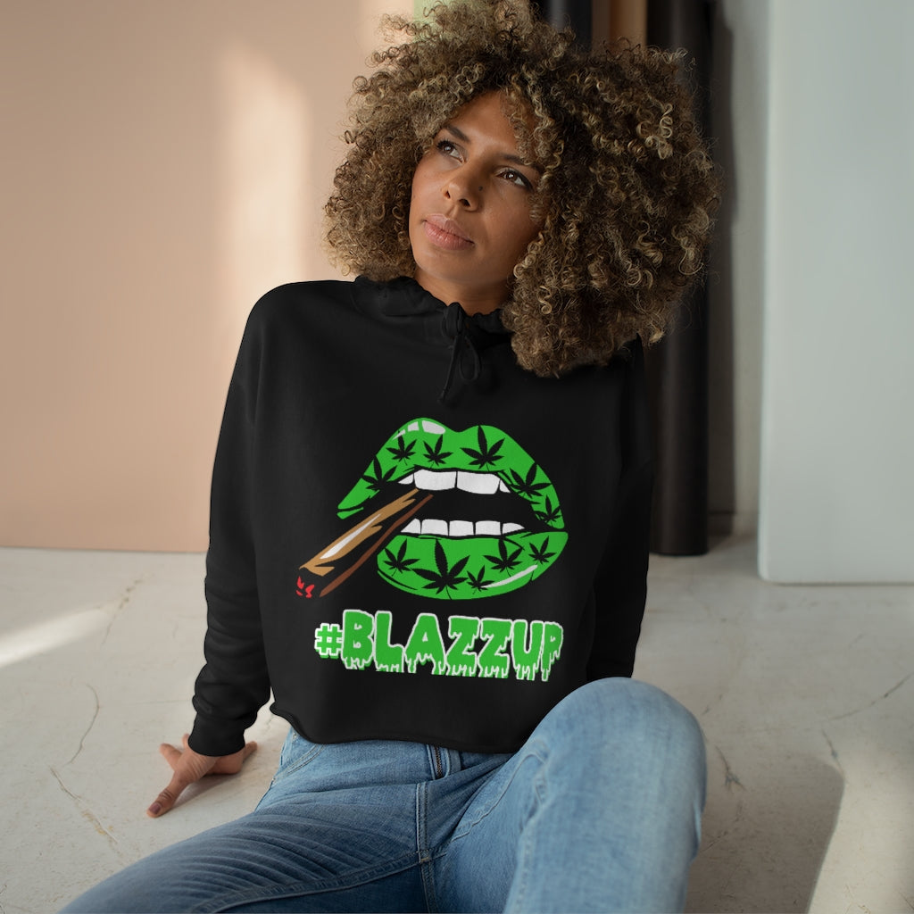 Green Crop Hoodie