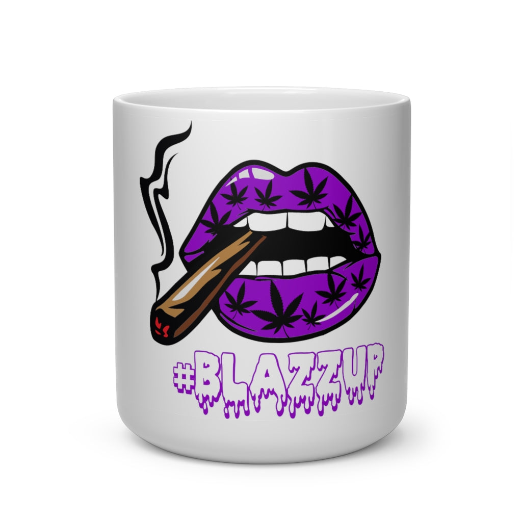 Purple #Blazzup Heart Shape Mug