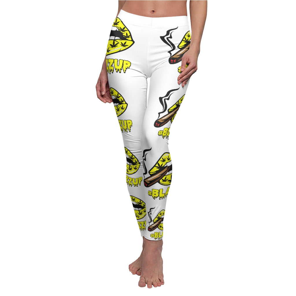 #Blazzup Yellow Spooky Drip Women's Cut & Sew Casual Leggings