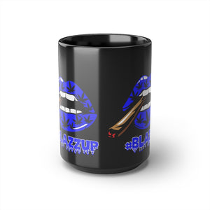 Blue #Blazzup Mug, 15oz