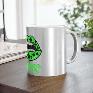 Green #Blazzup Metallic Mug (Silver)