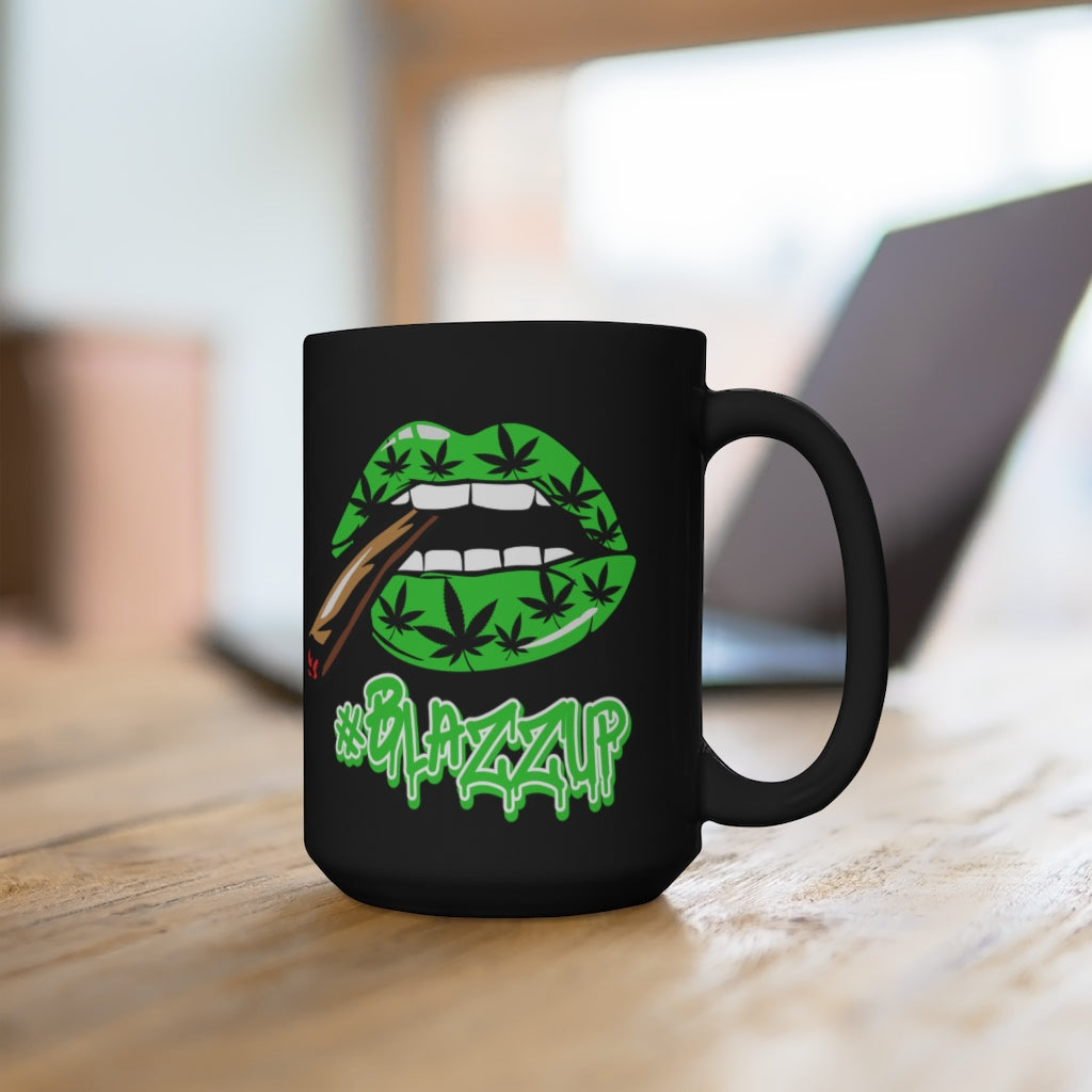 Green/Black Classy drip Mug 15oz