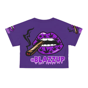 Purple Blazzup Crop Tee