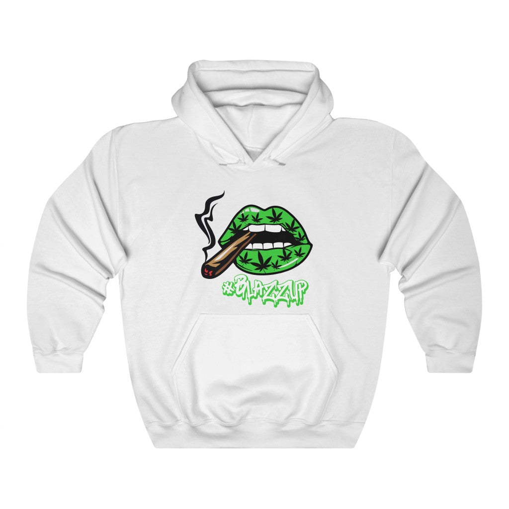 #Blazzup Green Classy Drip white letters  Unisex Heavy Blend™ Hooded Sweatshirt