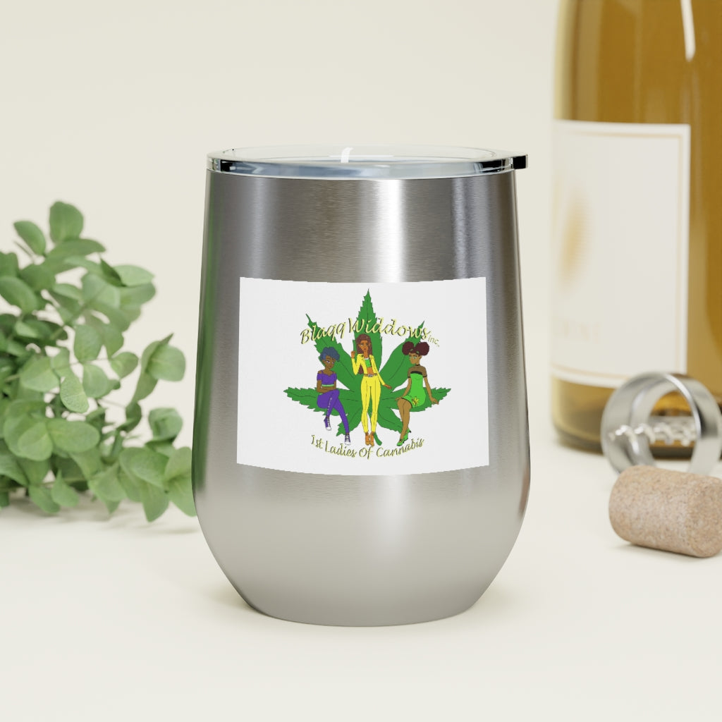 Rainbow Blaqq Widdow's Inc. 12oz Insulated Wine Tumbler