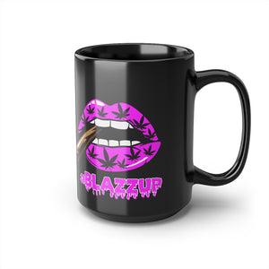 Pink/Black #Blazzup  Mug, 15oz