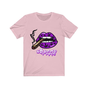 Purple #Blazzup Classy Drip white letter Unisex Jersey Short Sleeve Tee