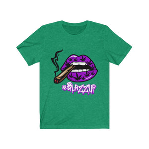 Purple #Blazzup Classy Drip white letter Unisex Jersey Short Sleeve Tee