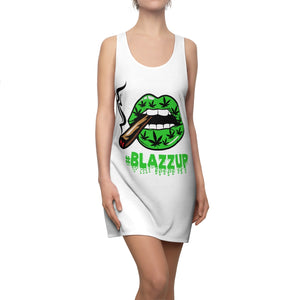 Green #Blazzup Women's Cut & Sew Racerback Dress