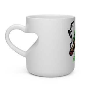 #Blazzup Green Classy drip Heart Shape Mug