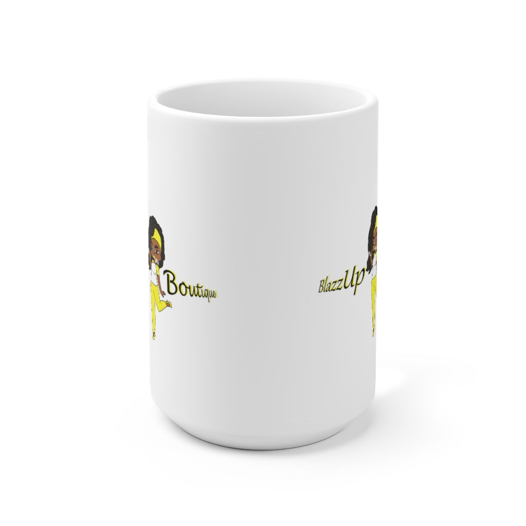 Sativa Girl  Yellow Ceramic Mug 15oz