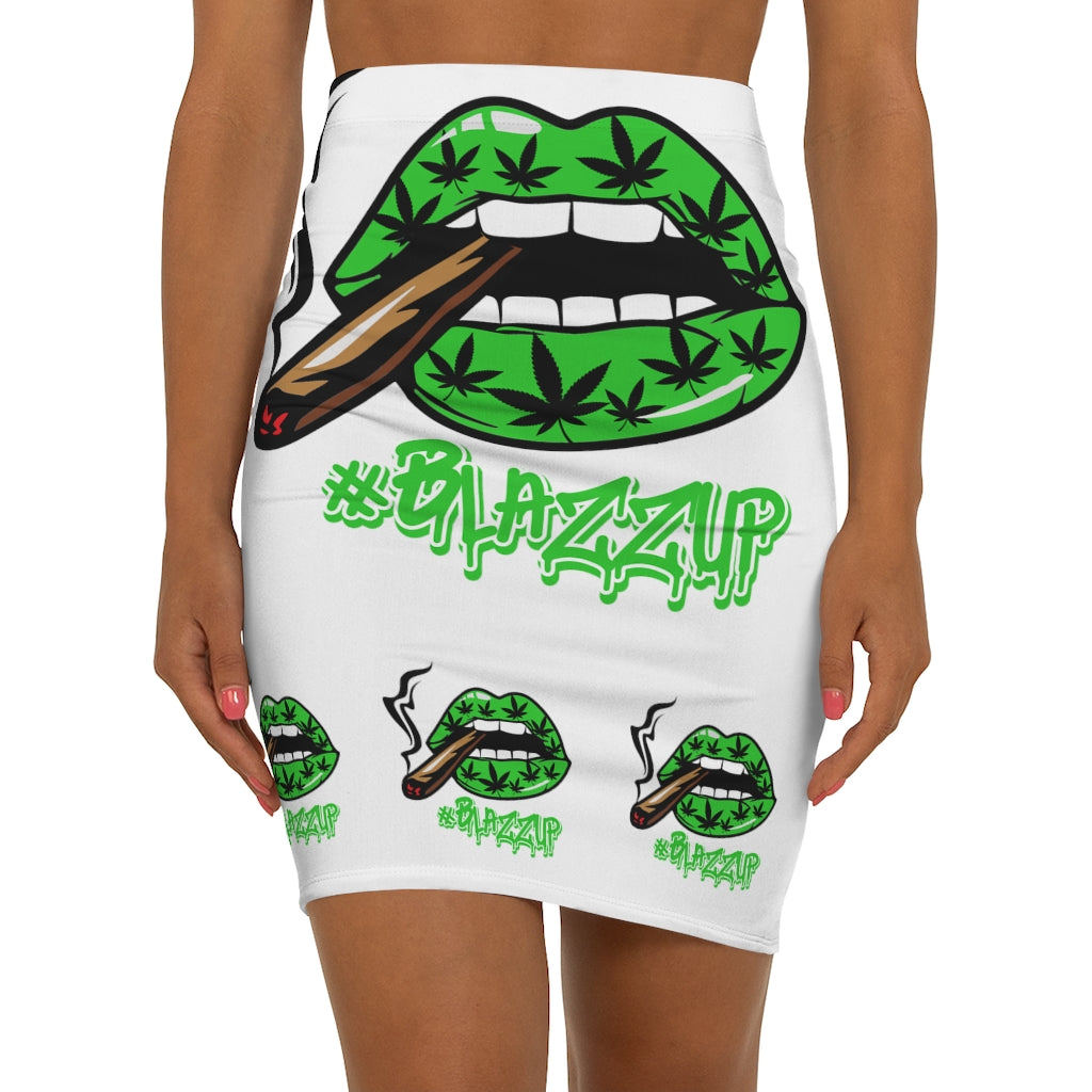 Green #Blazzup  Classy Drip  Women's Mini Skirt