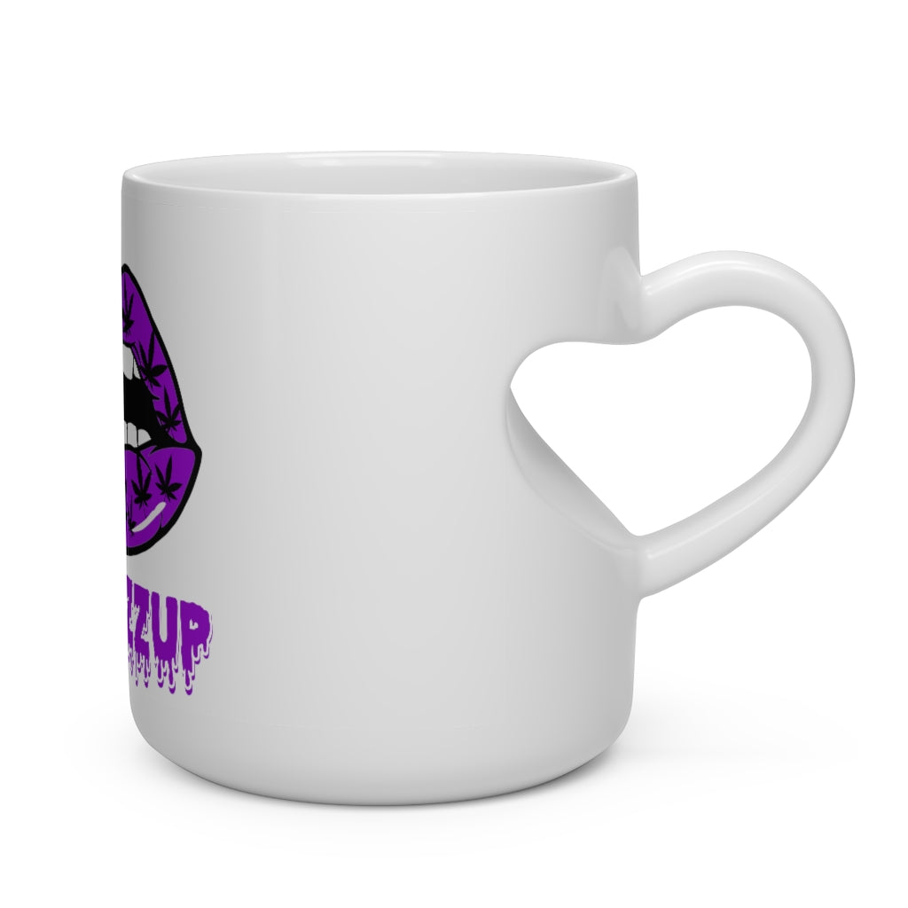 Purple #Blazzup Heart Shape Mug