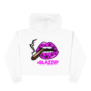 Purple #Blazzup Crop Hoodie