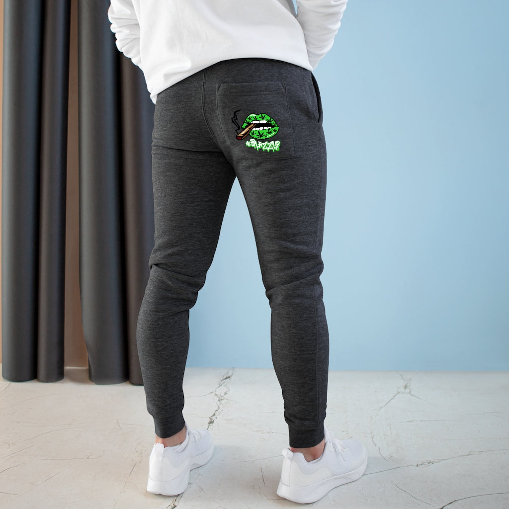 Green Blazzup print Classy print white letters Premium Fleece Joggers