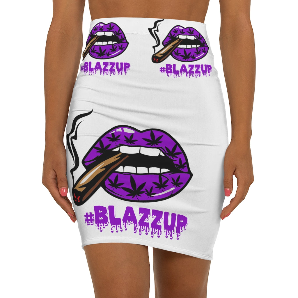 Purple #Blazzup Spooky Drip Women's Mini Skirt