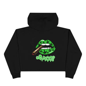 #blazzup Classy drip Green Crop Hoodie