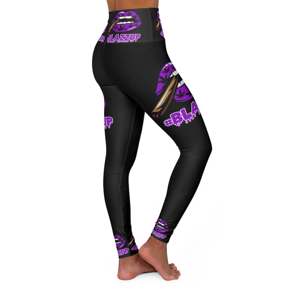 #Blazzup Purple Spooky Drip High Waisted Yoga Leggings