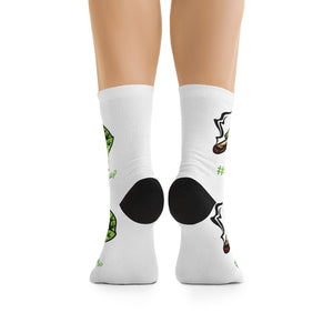 #Blazzup Green Crazy Drip DTG Socks