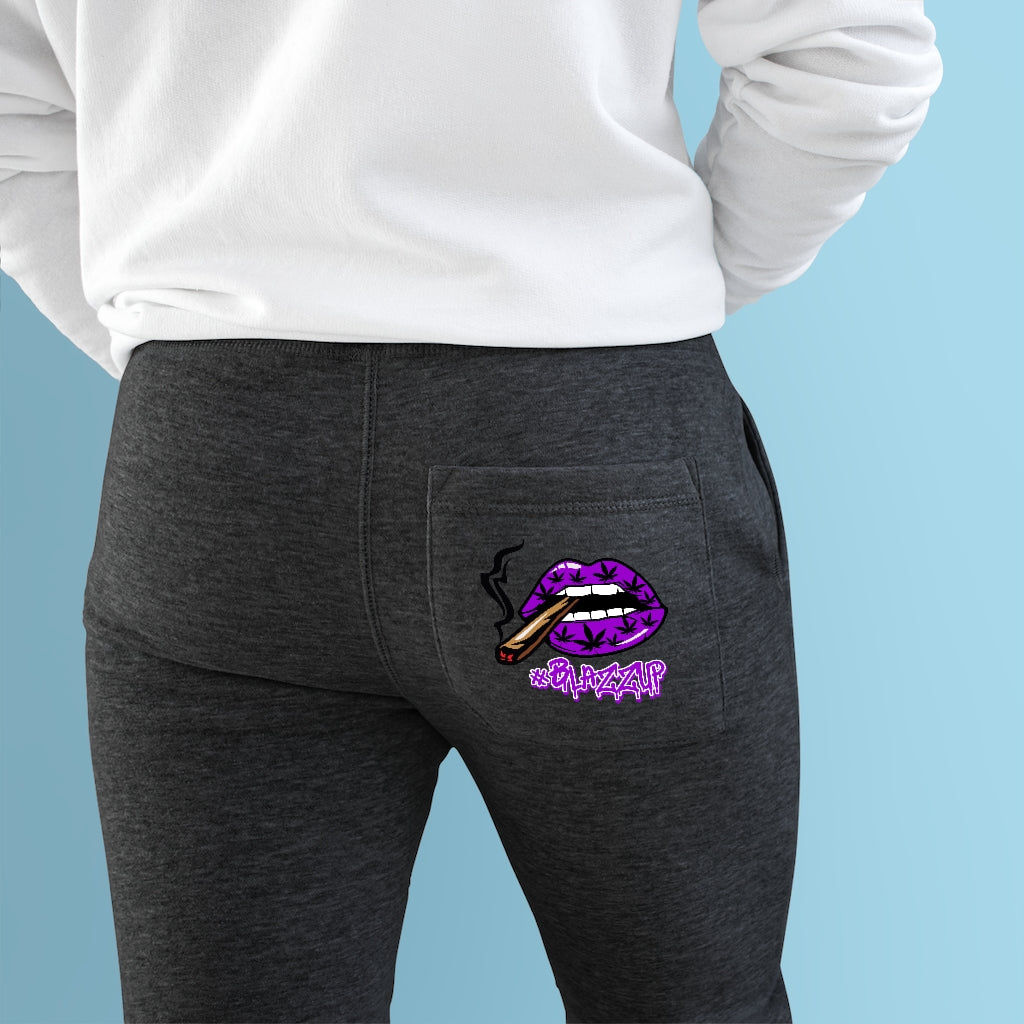 #Blazzup Purple Classy Print Premium Fleece Joggers