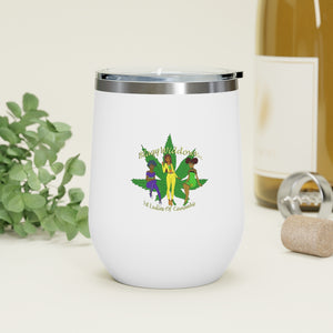 Rainbow Blaqq Widdow's Inc. 12oz Insulated Wine Tumbler