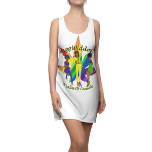 1st Ladies Of Cannabis Rainbow Leaf  Women's Cut & Sew Racerback Dress