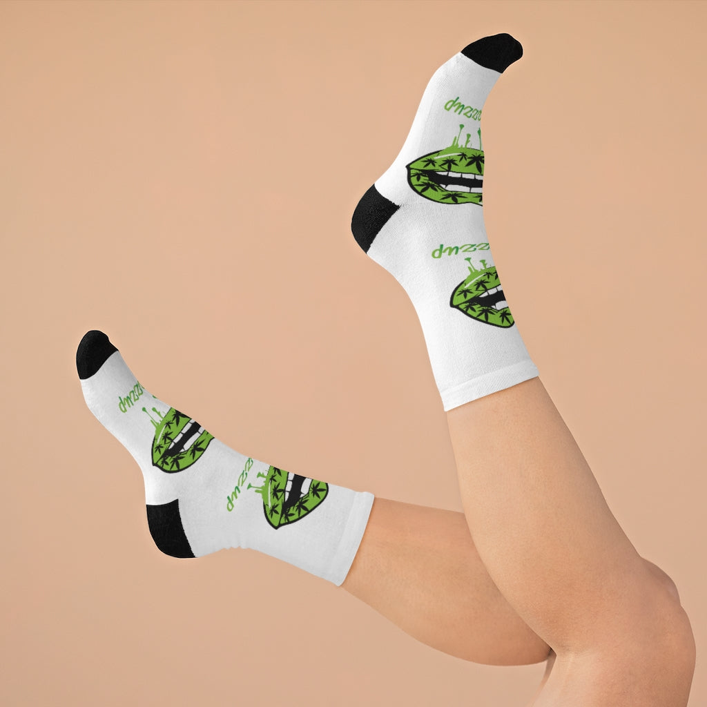 #Blazzup Green Crazy Drip DTG Socks