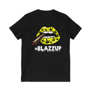 #Blazzup Yellow Spooky drip Unisex Jersey Short Sleeve V-Neck Tee