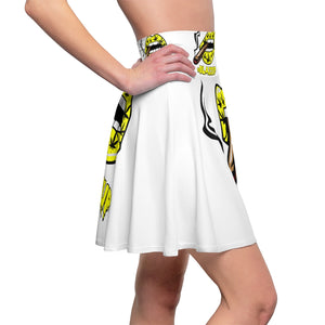 Yellow #Blazzup  Spooky Drip Women's Skater Skirt