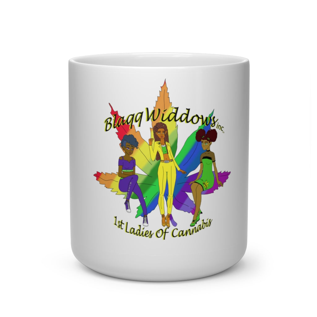 1st Ladies OF Cannabis Rainbow leaf Heart Shape Mug