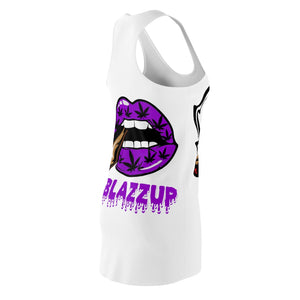 Purple Spooky Drip Women's Cut & Sew Racerback Dress