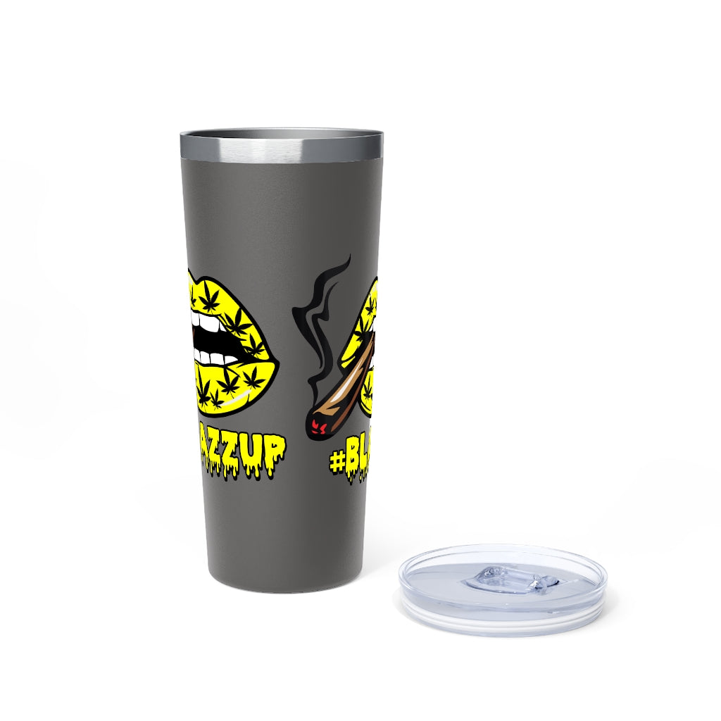 Yellow #BlazzUp Copper Vacuum Insulated Tumbler, 22oz