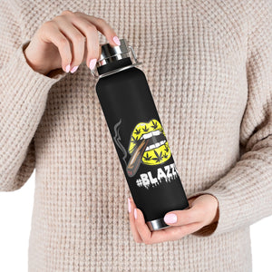 #Blazzup Yellow/white drip 22oz Vacuum Insulated Bottle