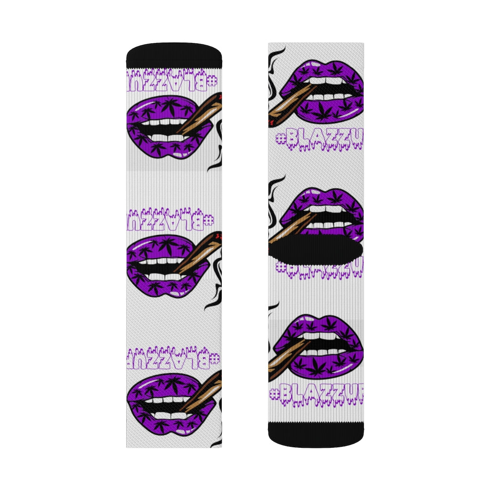 #Blazzup Purple Sublimation Socks