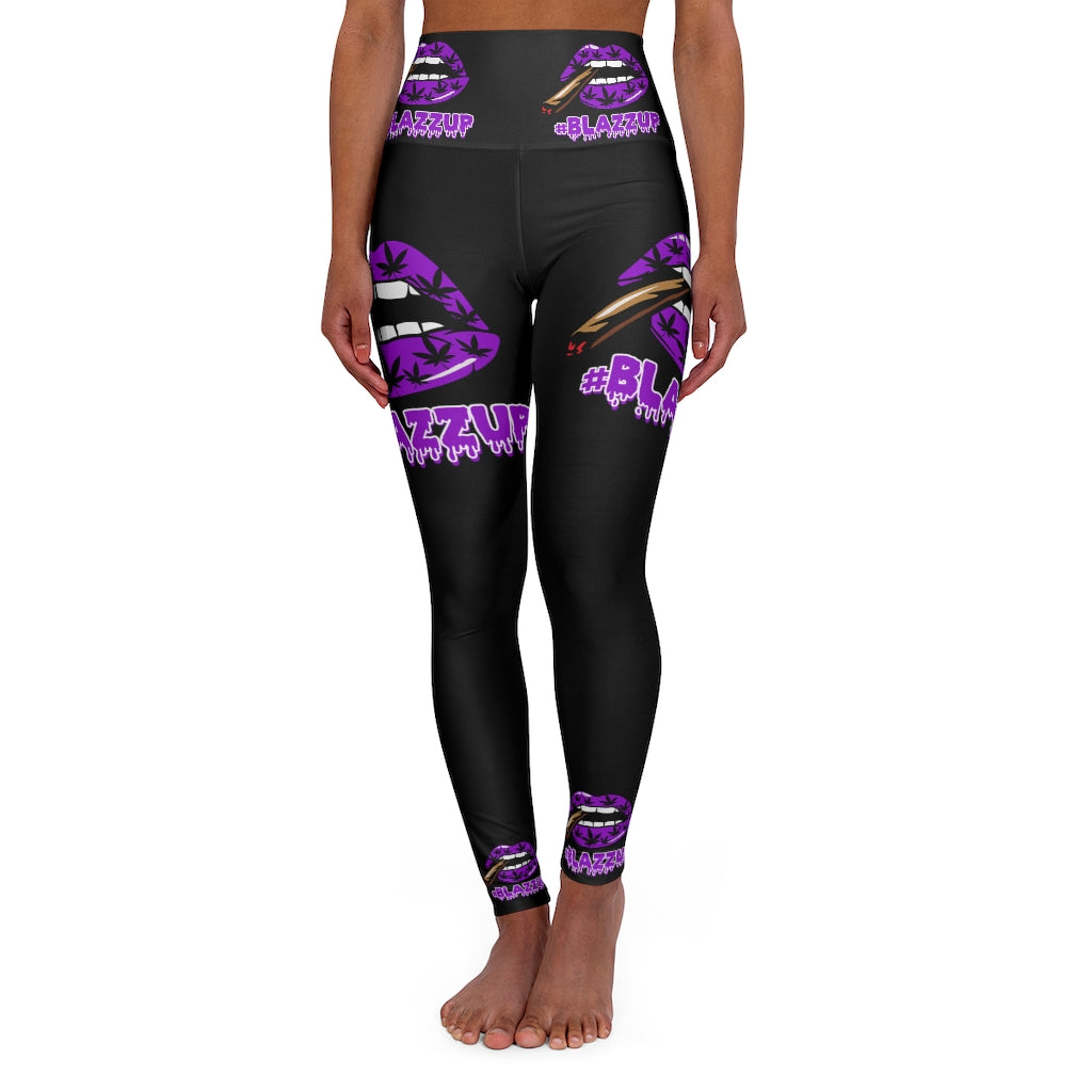 #Blazzup Purple Spooky Drip High Waisted Yoga Leggings