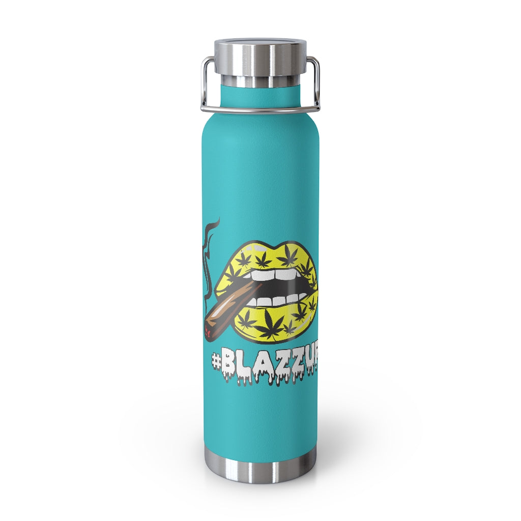 #Blazzup Yellow/white drip 22oz Vacuum Insulated Bottle