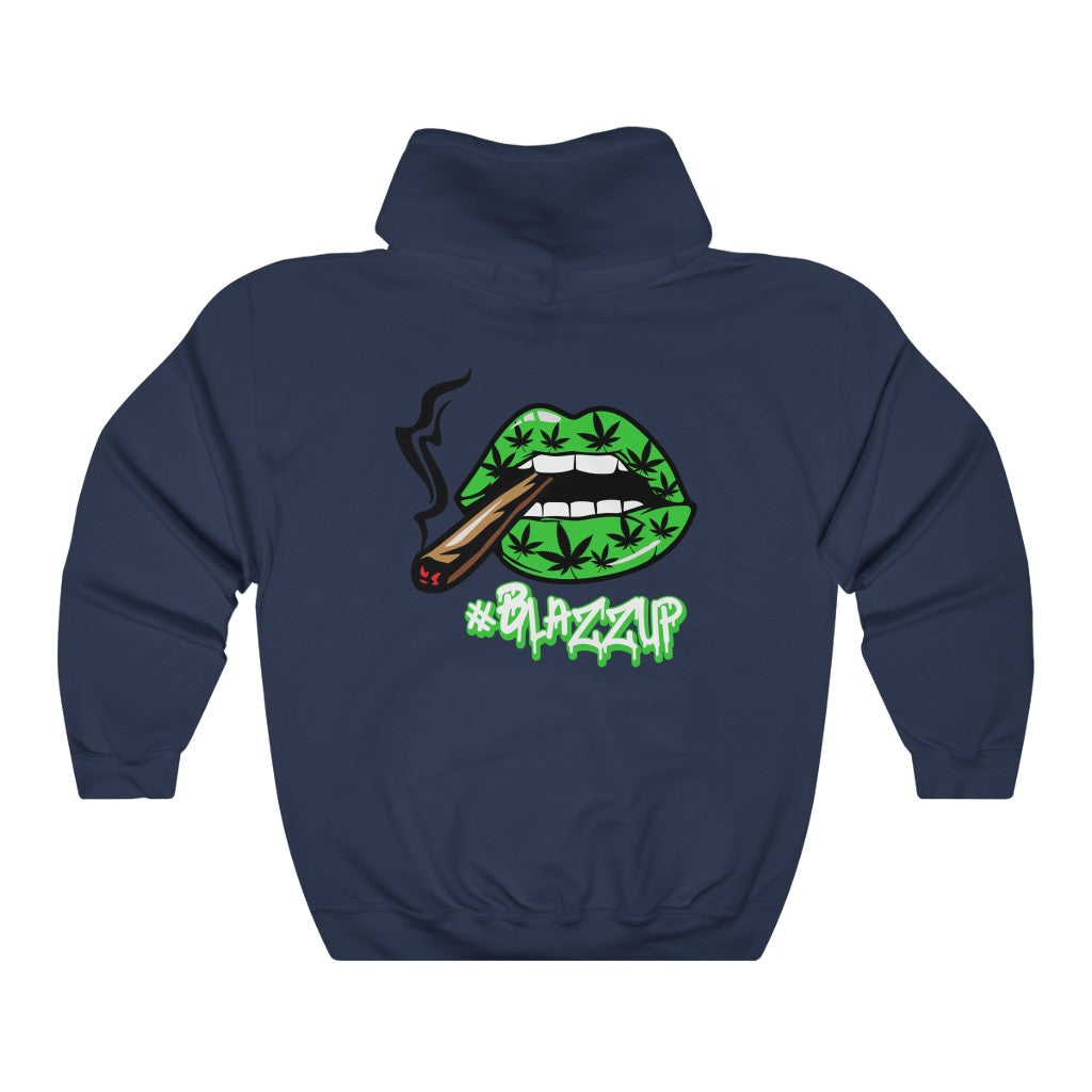 #Blazzup Green Classy Drip white letters  Unisex Heavy Blend™ Hooded Sweatshirt